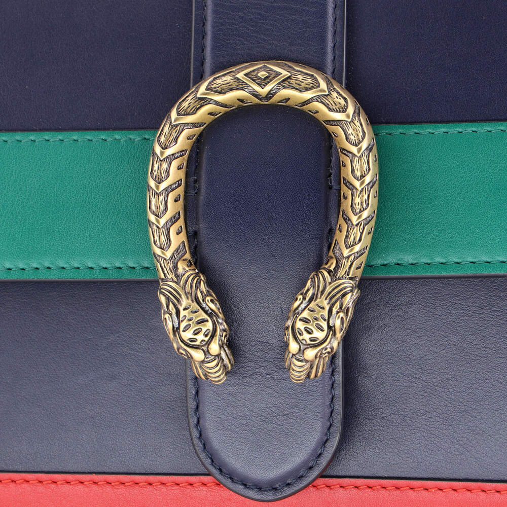 Gucci Medium Dionysus Bamboo Top Handle Bag Colorblock Leather - Picture 6 of 7
